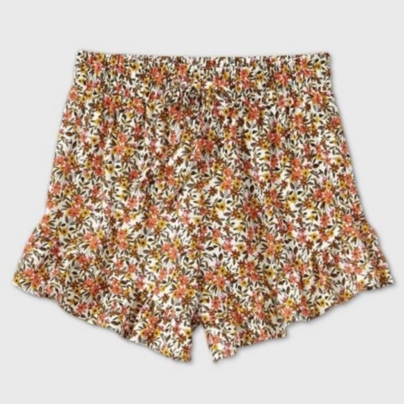 Wild Fable High Waist Floral Ruffle Hem Shorts - Picture 4 of 8